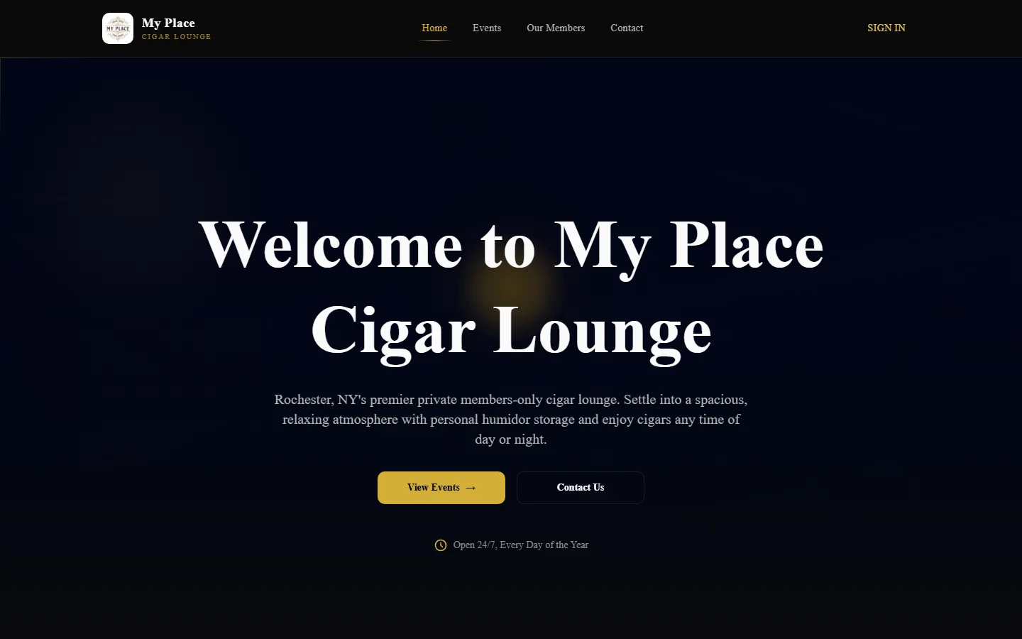 My Place Cigar Lounge homepage